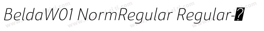 BeldaW01 NormRegular Regular字体转换